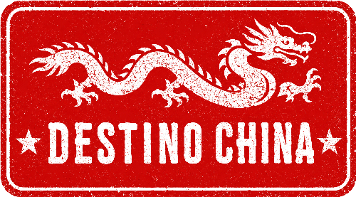 Dragon blanco con un fondo rojo